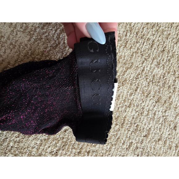 Gucci Black 2023 GG Logo Glitter Tights w/ Tags S sz - Picture 6 of 11